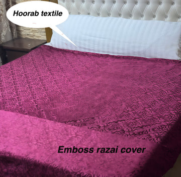 King Size Emboss Razai Cover – Premium Textured Bedding (Aarshi)