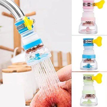 Fan Water Saving Tap, 360˚ Degree Rotatable Water Saving Tap, Durable Faucet Filter Nozzle, Tap Aerator Diffuse Faucet Nozzle Filter Adapter
