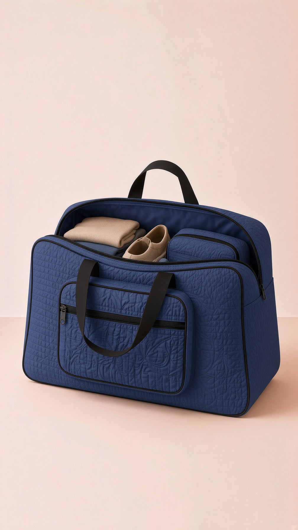 Signature Carry Ease Quilted Bag - Storage & Travelling Bag [Navy Blue]