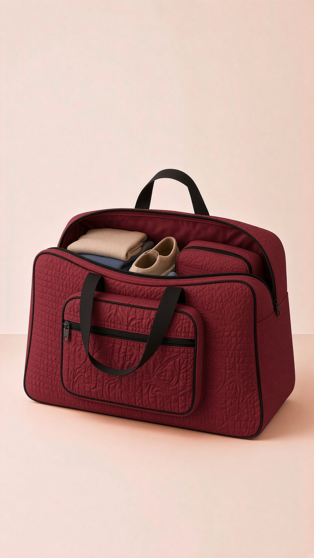 Signature Carry Ease Quilted Bag - Storage & Travelling Bag [Red]