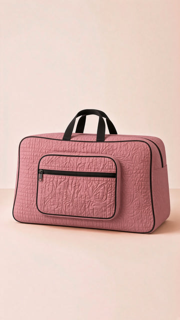 Signature Carry Ease Quilted Bag - Storage & Travelling Bag (Dark Pink)